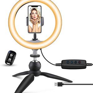 10" LED Ring Light with Tripod Stand & Phone Holder